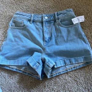 nwt pacsun light blue mom shorts